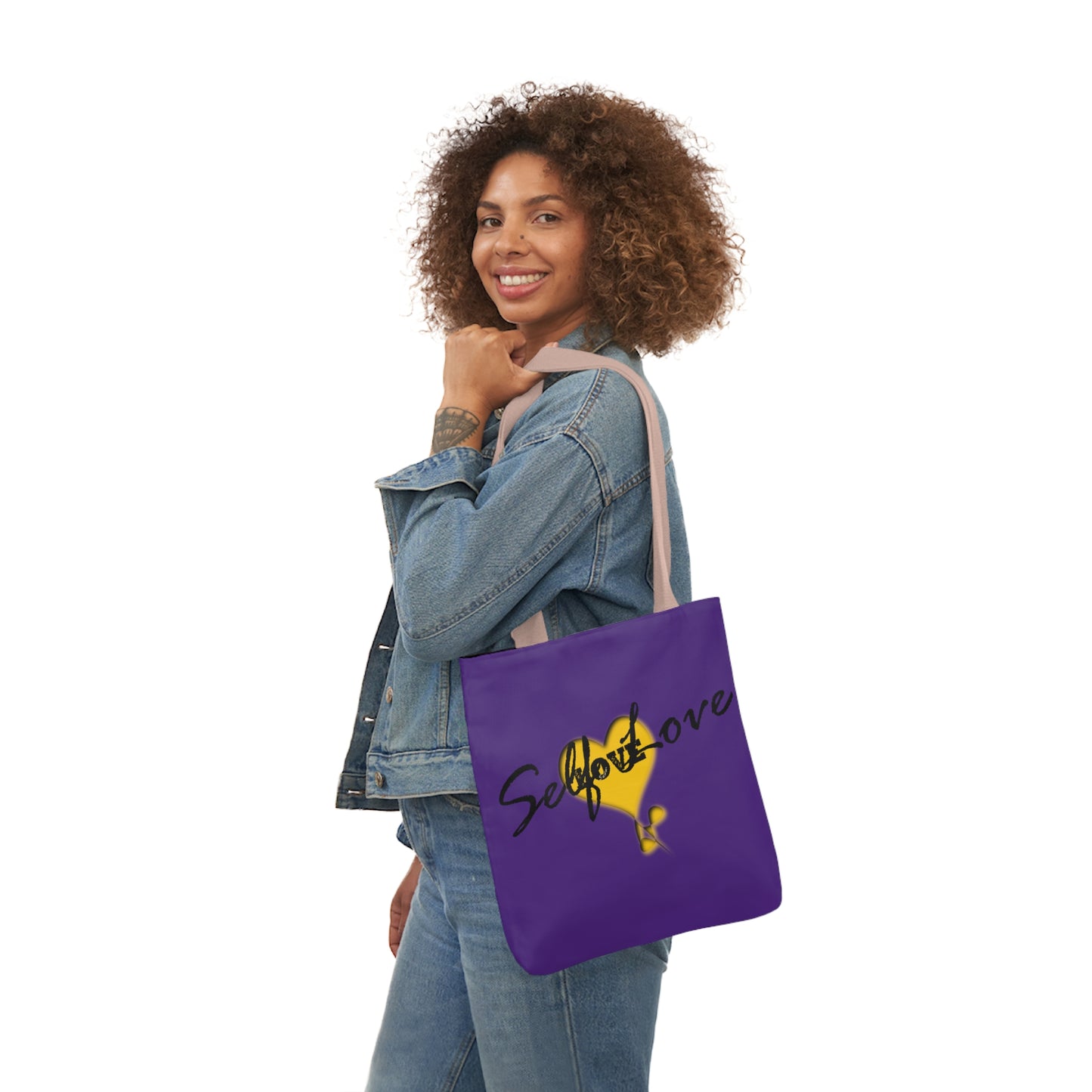 Purple Self Love Canvas Tote Bag