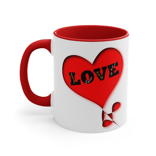 Red Self Love Coffee Mug, 11oz