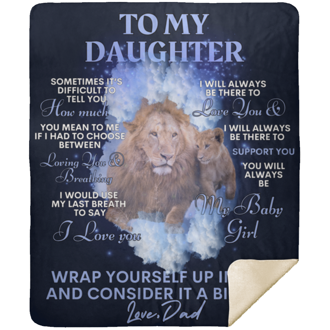 To My Daughter-Lion Strength Blanket