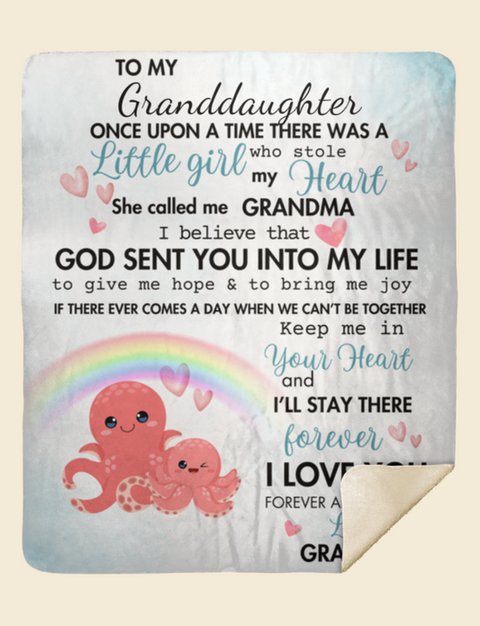 To My Granddaughter-Octopus Blanket 50x60