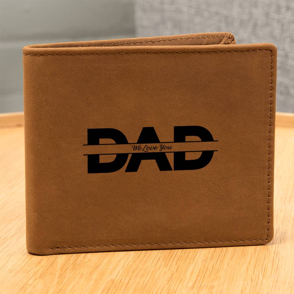 We Love You Dad Leather Wallet