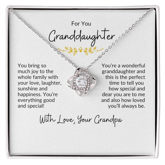For You Granddaughter (Love Knot Necklace)