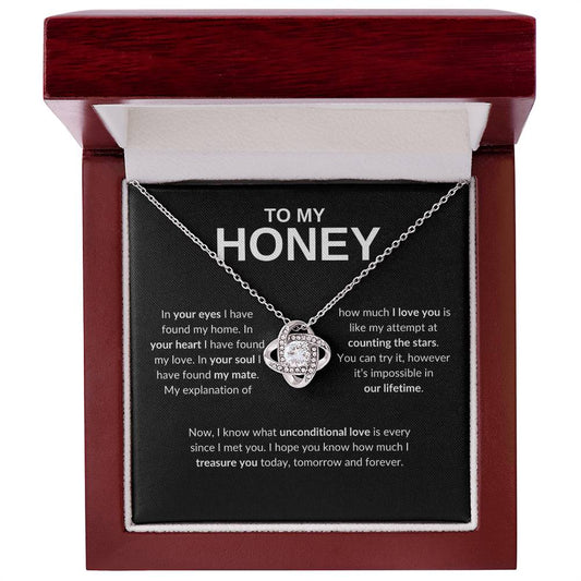 To My Honey- Love Knot Necklace