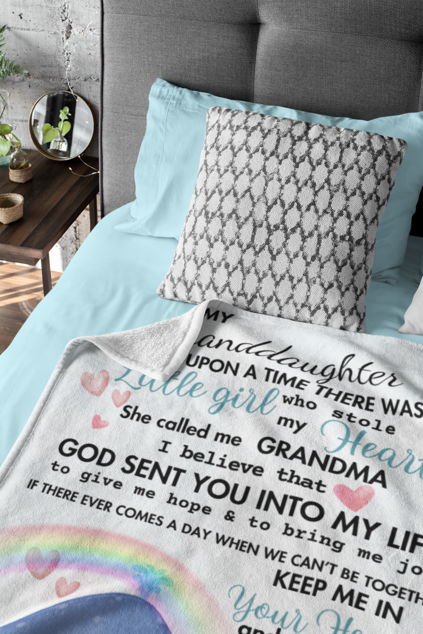 To My Granddaughter- Swim like a fish Blanket 50x60