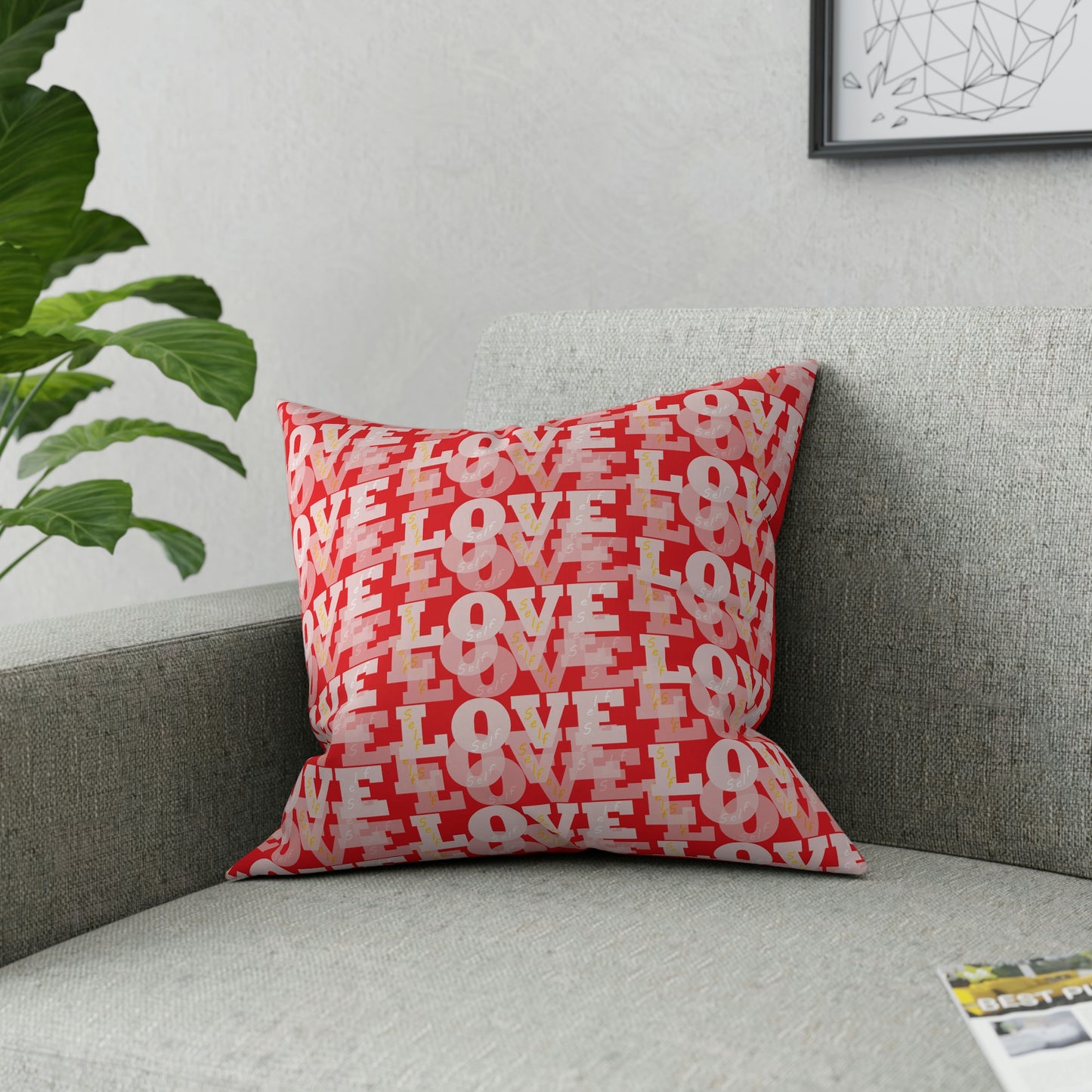 Self Love Pillow print one-side
