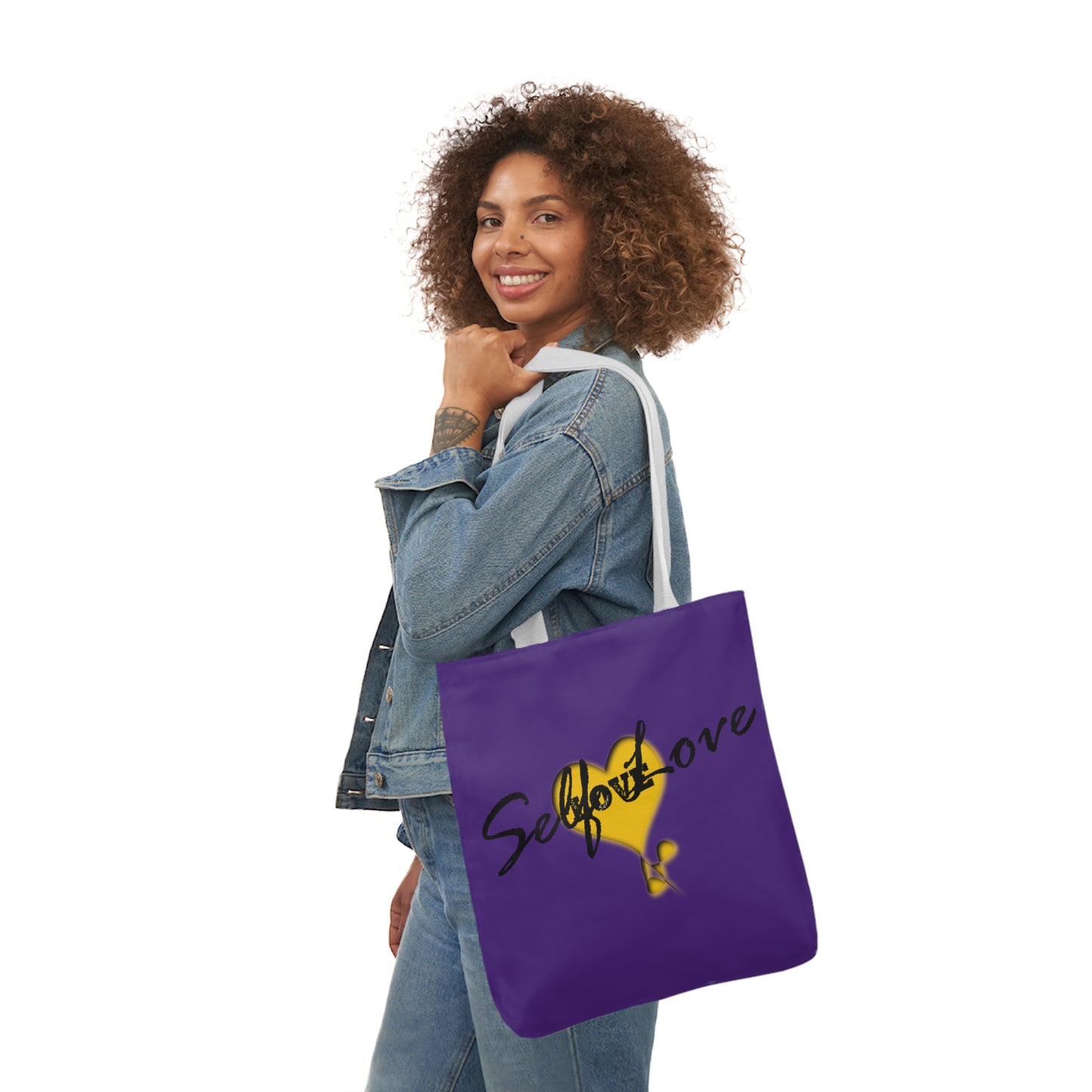 Purple Self Love Canvas Tote Bag