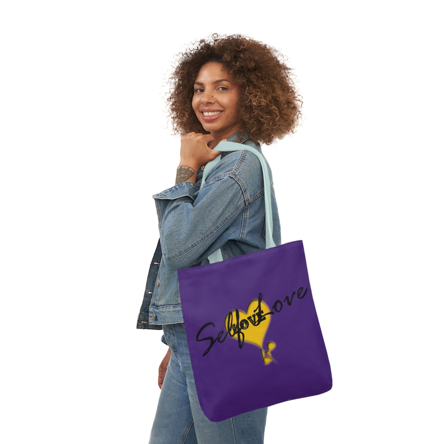 Purple Self Love Canvas Tote Bag