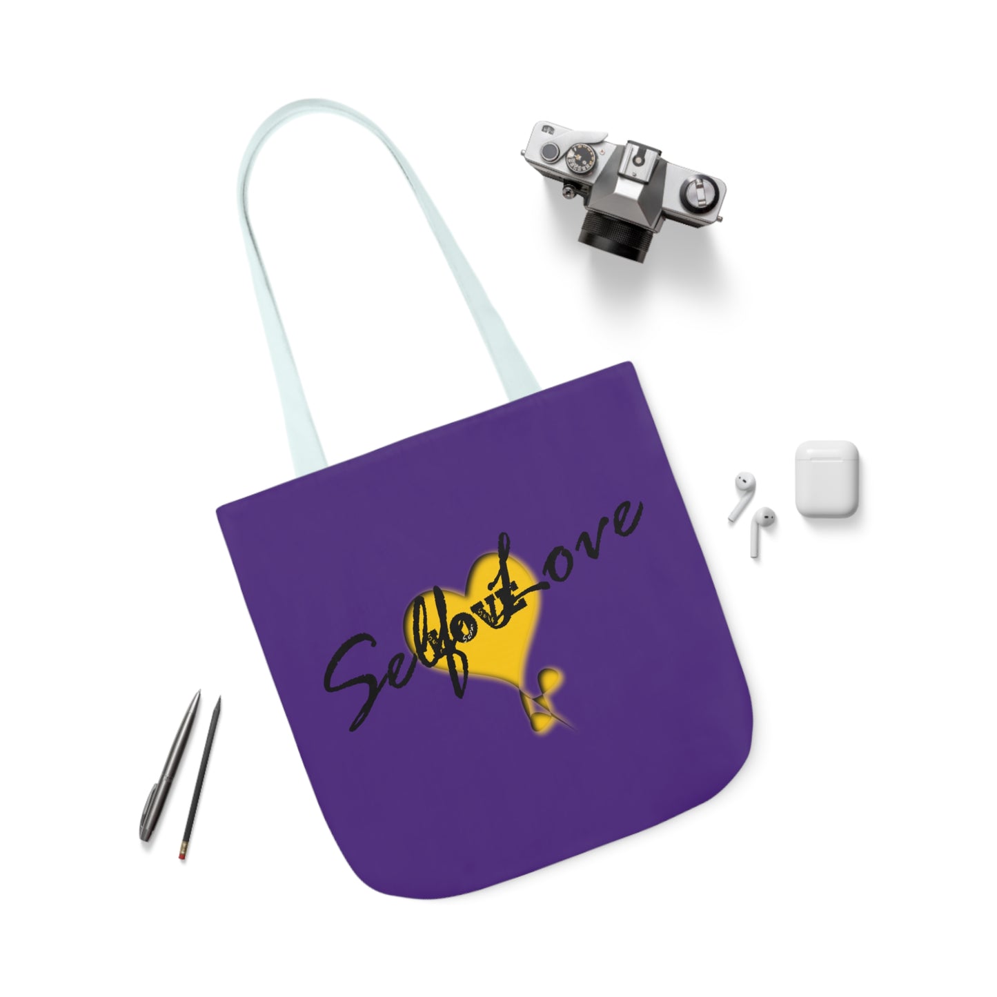 Purple Self Love Canvas Tote Bag