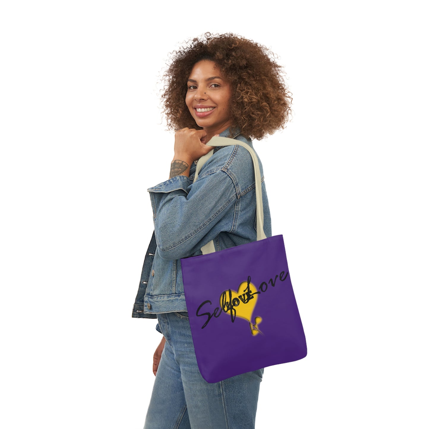 Purple Self Love Canvas Tote Bag