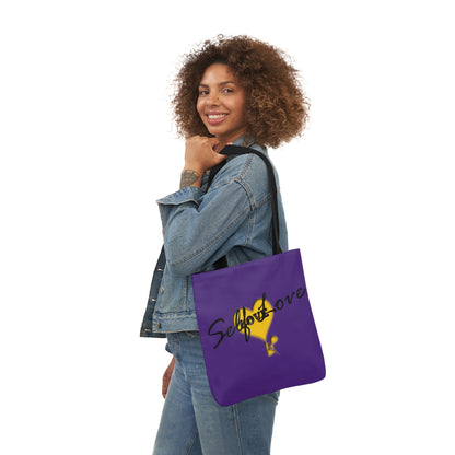 Purple Self Love Canvas Tote Bag