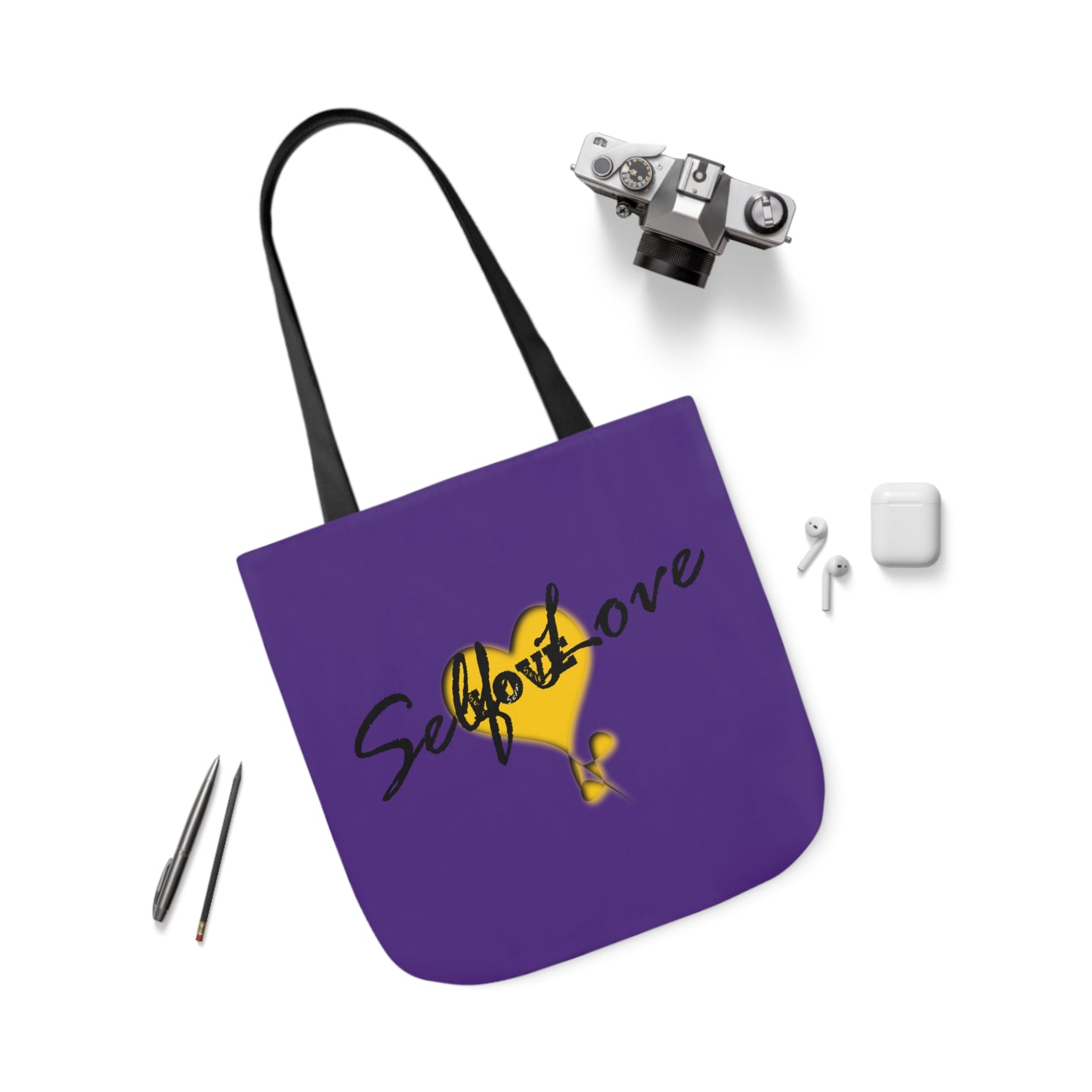 Purple Self Love Canvas Tote Bag