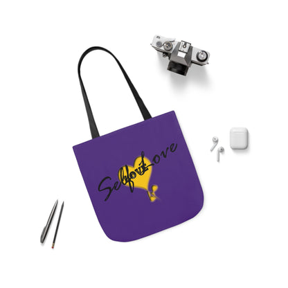 Purple Self Love Canvas Tote Bag