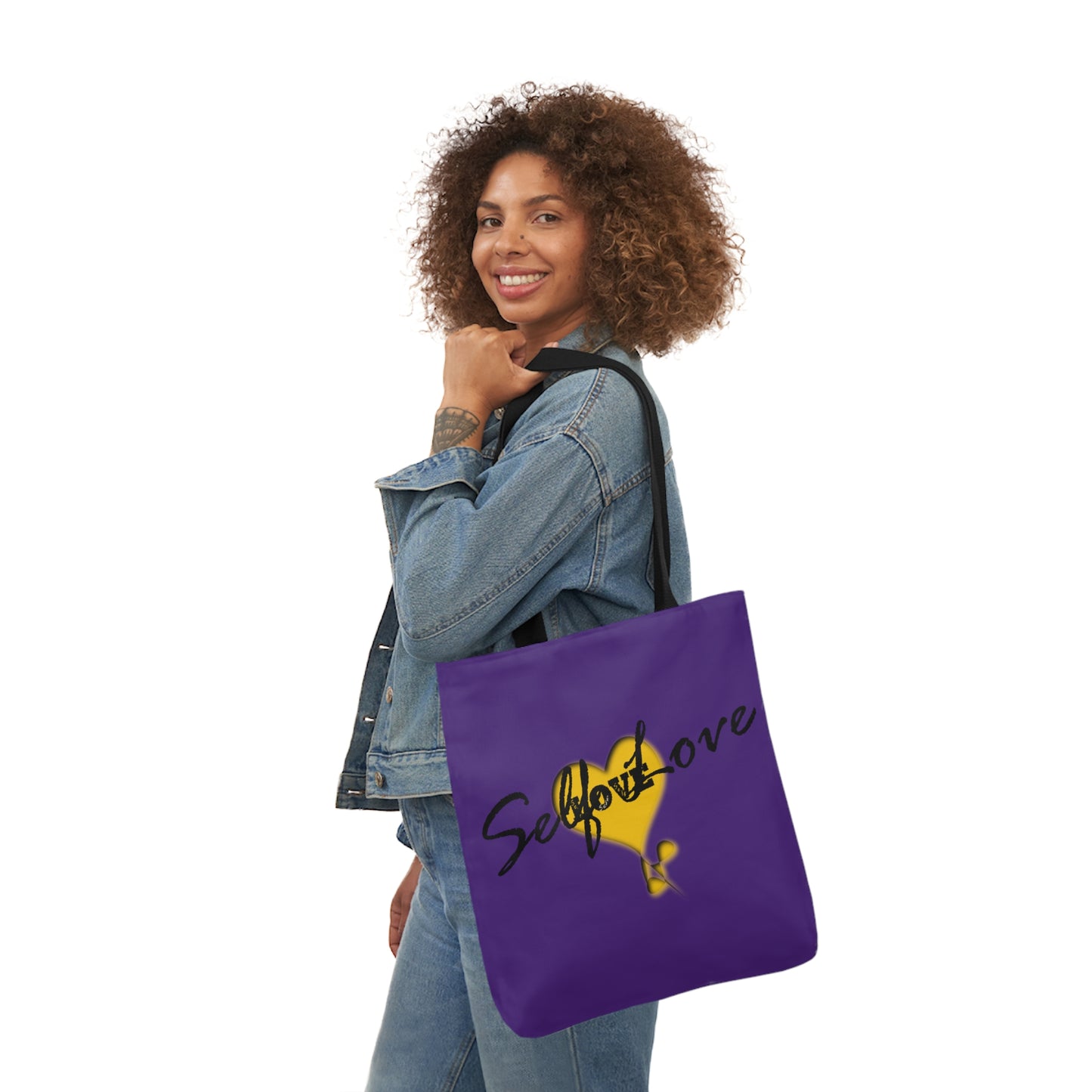 Purple Self Love Canvas Tote Bag