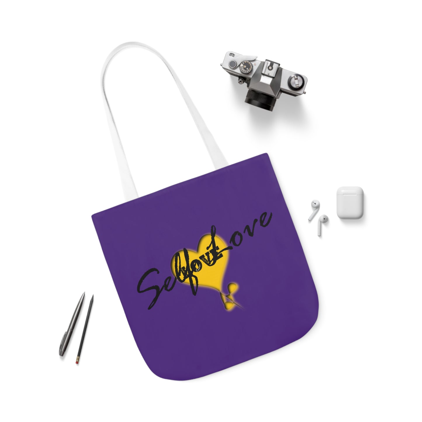 Purple Self Love Canvas Tote Bag