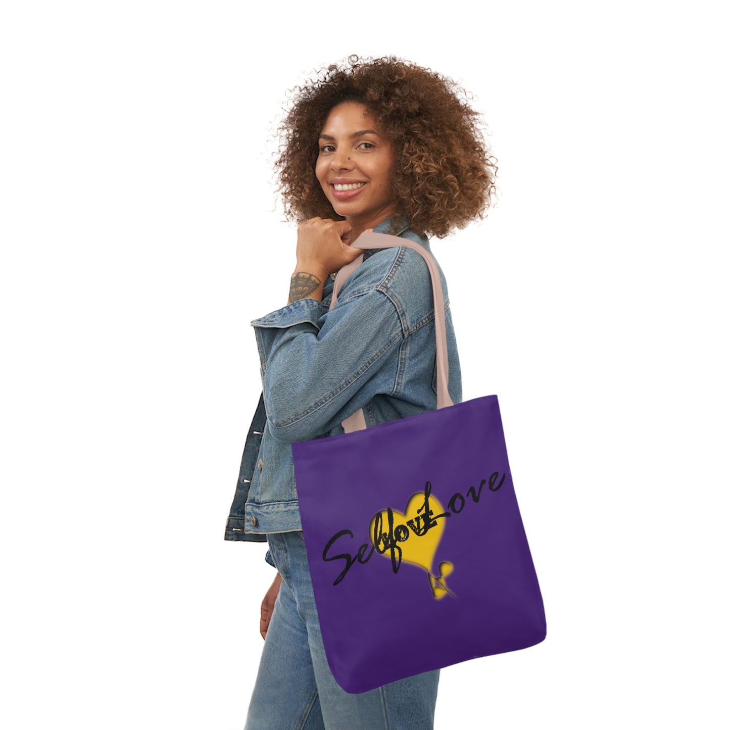 Purple Self Love Canvas Tote Bag