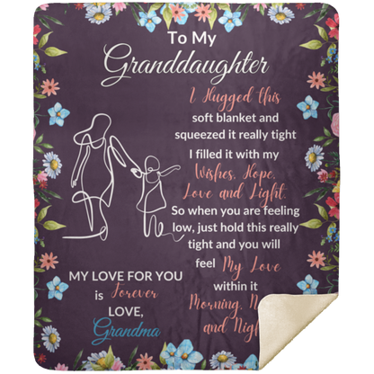 Granddaughter's Gift- Loving Words Blanket 50x60