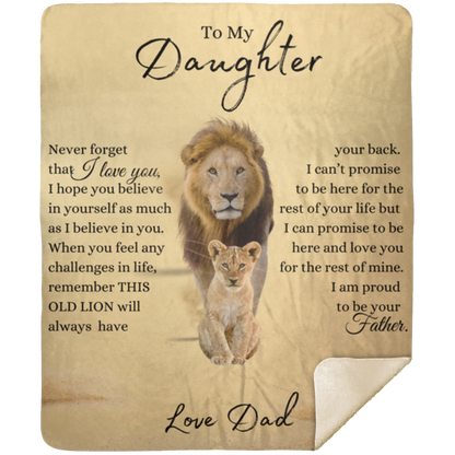 To My Daughter- Lion Blanket