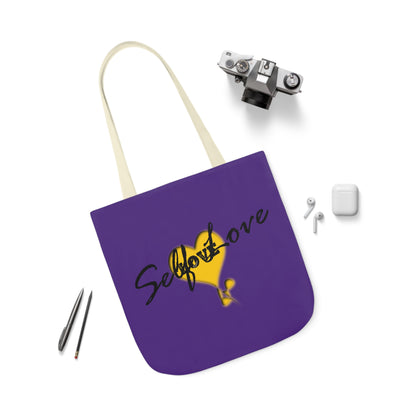 Purple Self Love Canvas Tote Bag