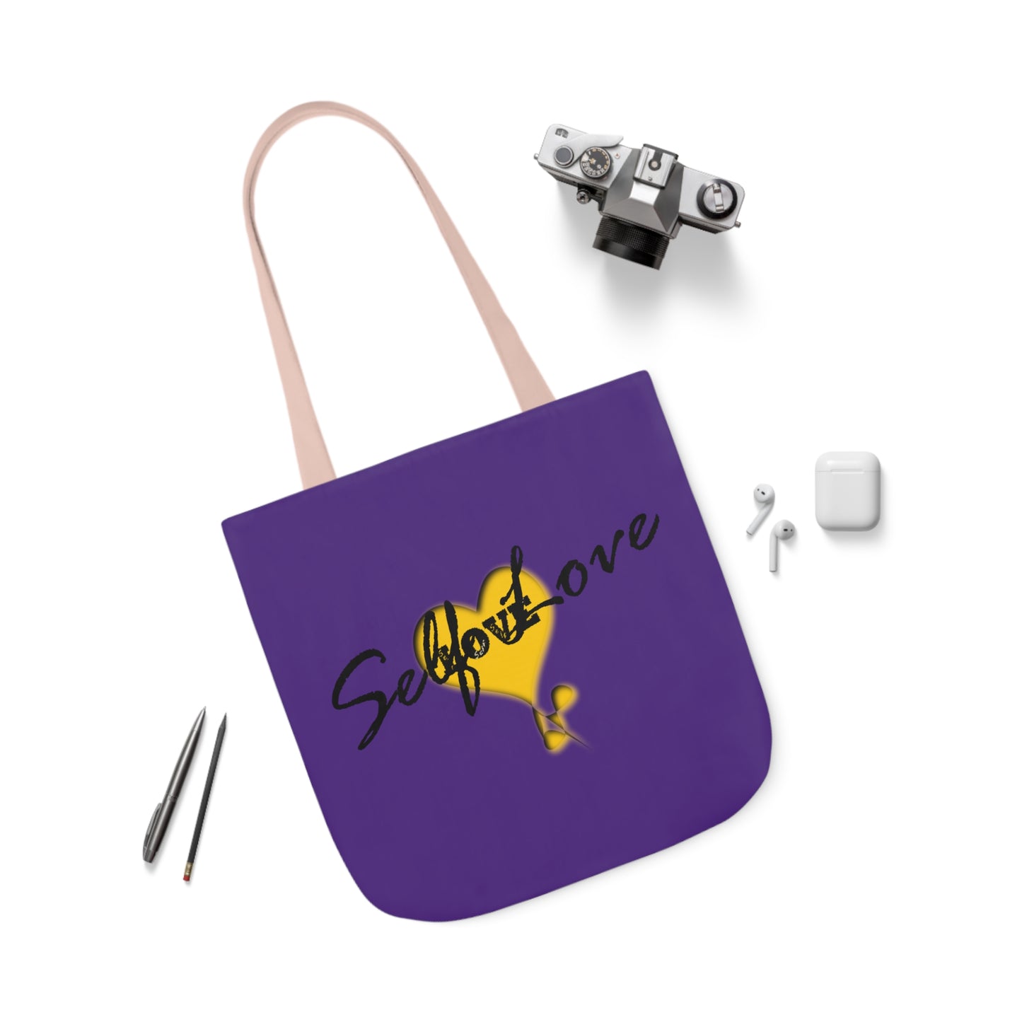 Purple Self Love Canvas Tote Bag
