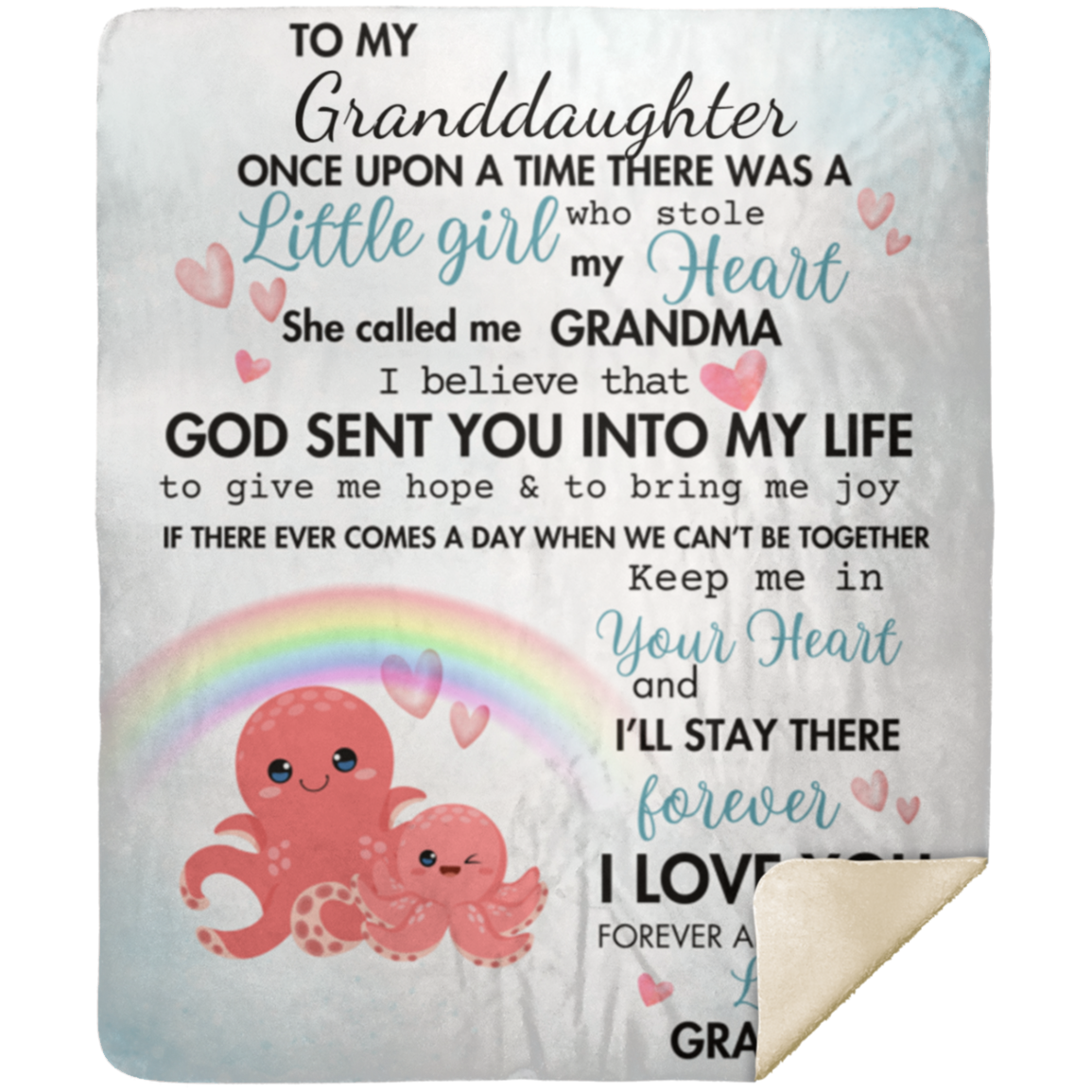 To My Granddaughter-Octopus Blanket 50x60