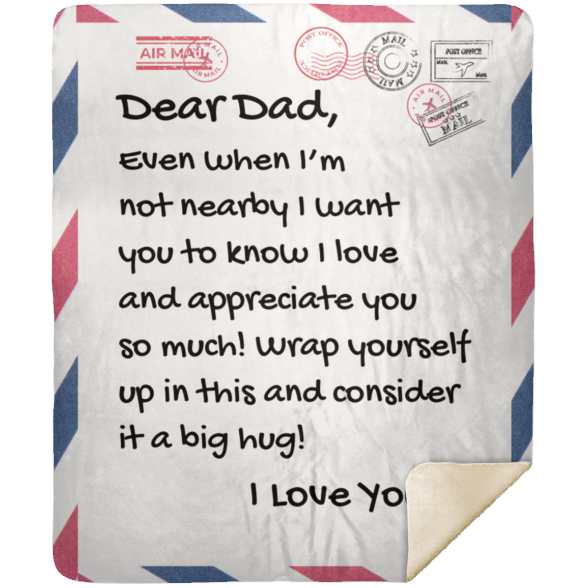 Dear Dad- Premium Sherpa Blanket 50x60