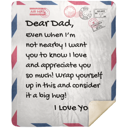 Dear Dad- Premium Sherpa Blanket 50x60