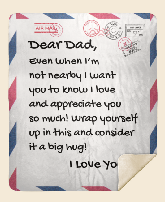 Dear Dad- Premium Sherpa Blanket 50x60