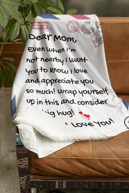 Dear Mom- Premium Sherpa Blanket 50x60