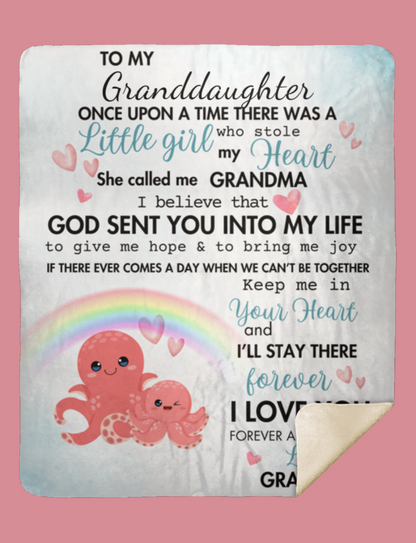 To My Granddaughter-Octopus Blanket 50x60