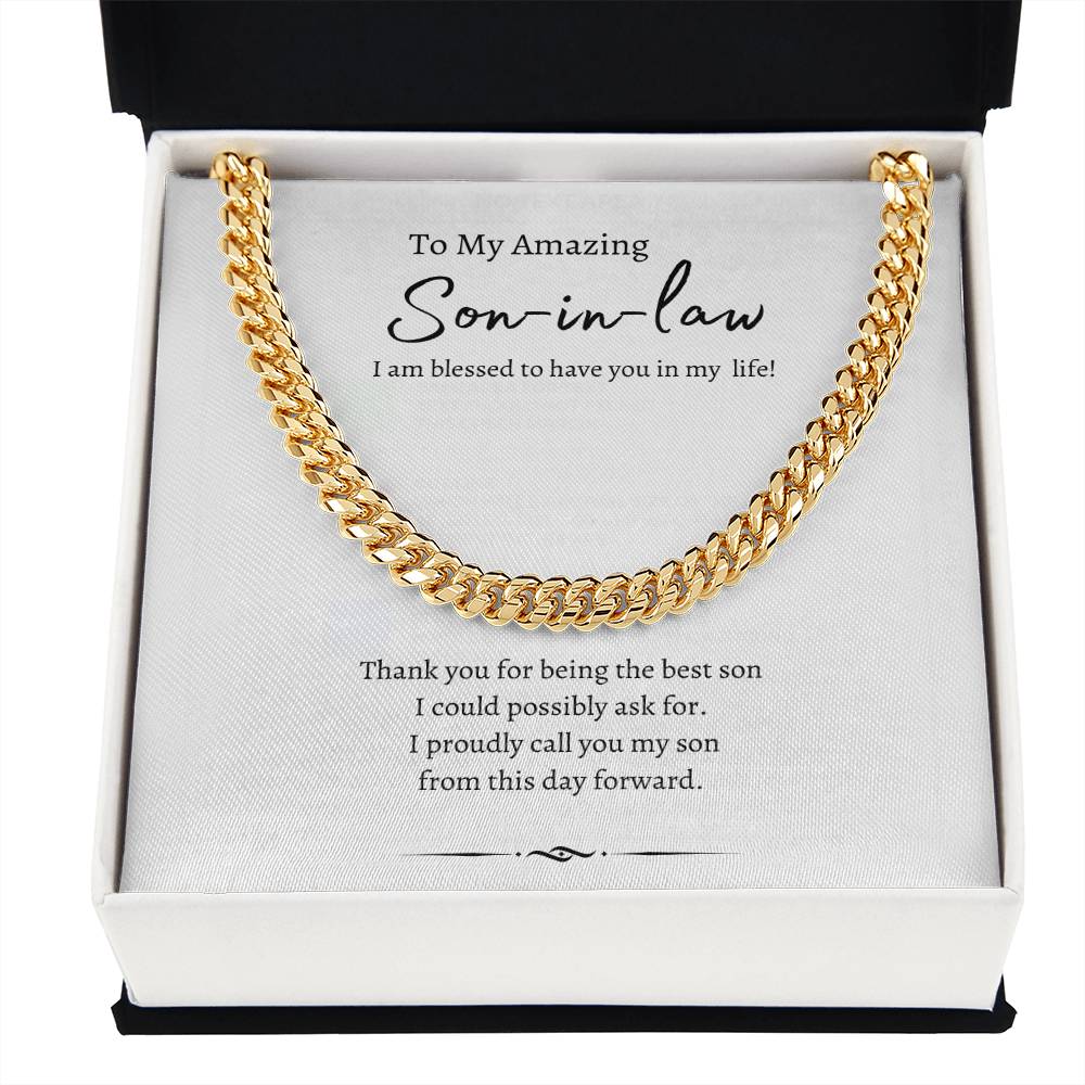 My Amazing Son In Law- Cuban Link Chain