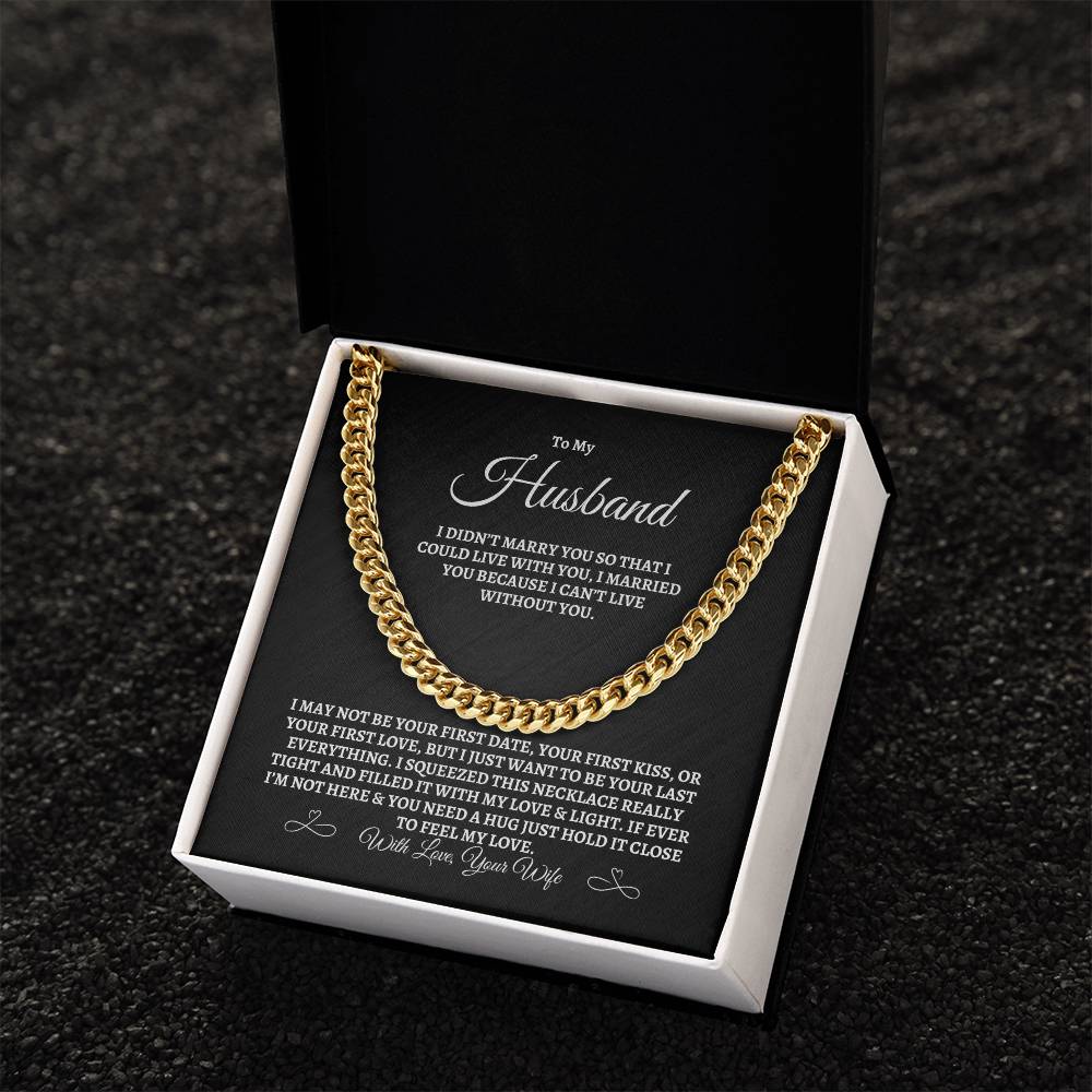 To My Husband-Cuban Link Chain