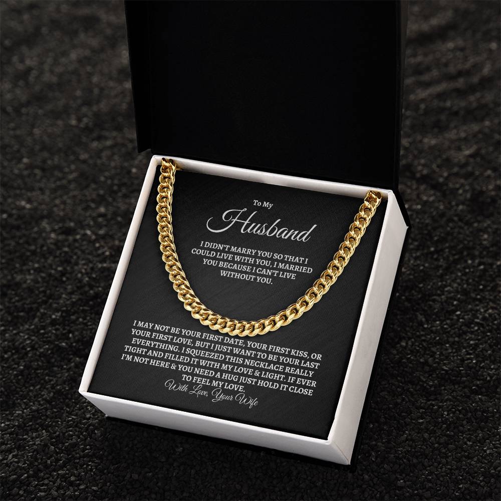 To My Husband-Cuban Link Chain