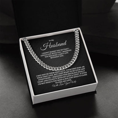 To My Husband-Cuban Link Chain