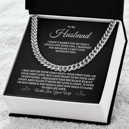 To My Husband-Cuban Link Chain