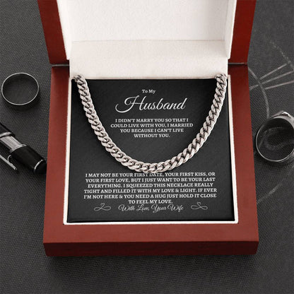 To My Husband-Cuban Link Chain