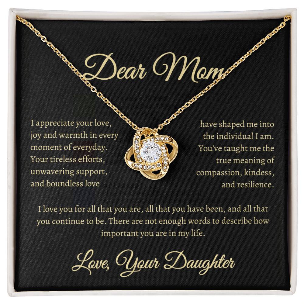 Dear Mom- Love Knot Necklace