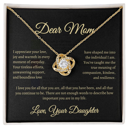 Dear Mom- Love Knot Necklace