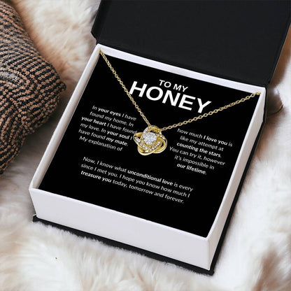 To My Honey- Love Knot Necklace