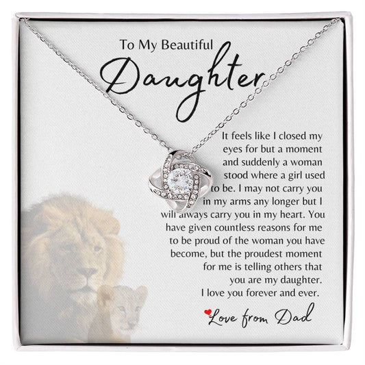 To My Daughter (Love Knot Necklace)