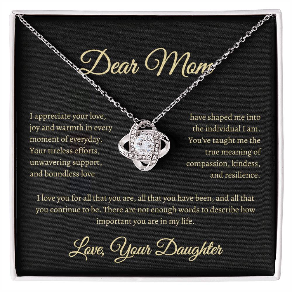 Dear Mom- Love Knot Necklace