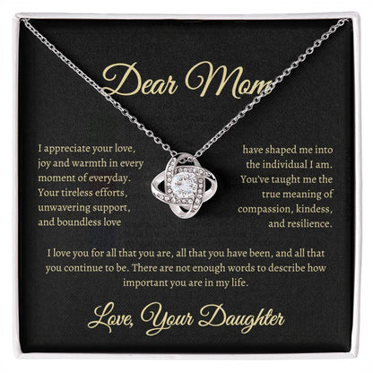 Dear Mom- Love Knot Necklace