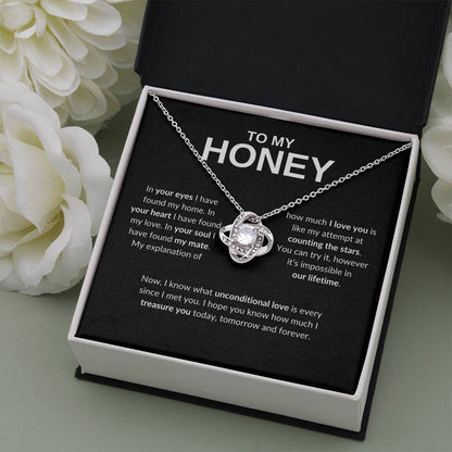 To My Honey- Love Knot Necklace