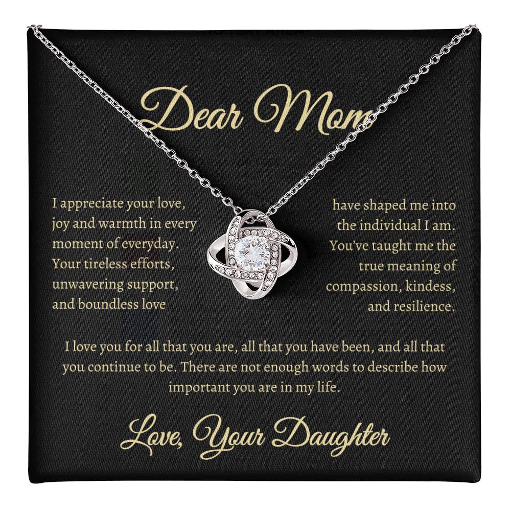 Dear Mom- Love Knot Necklace