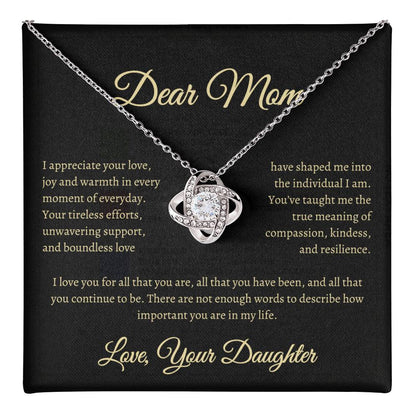 Dear Mom- Love Knot Necklace