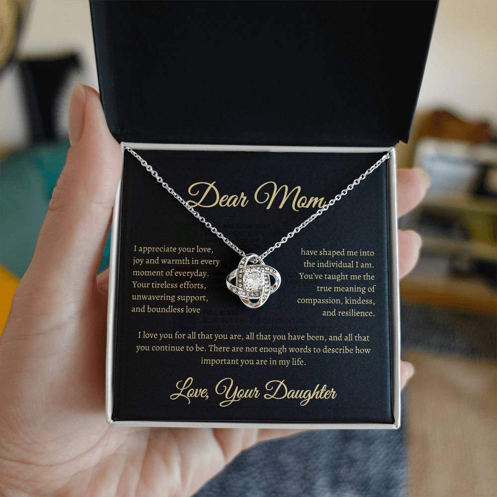 Dear Mom- Love Knot Necklace