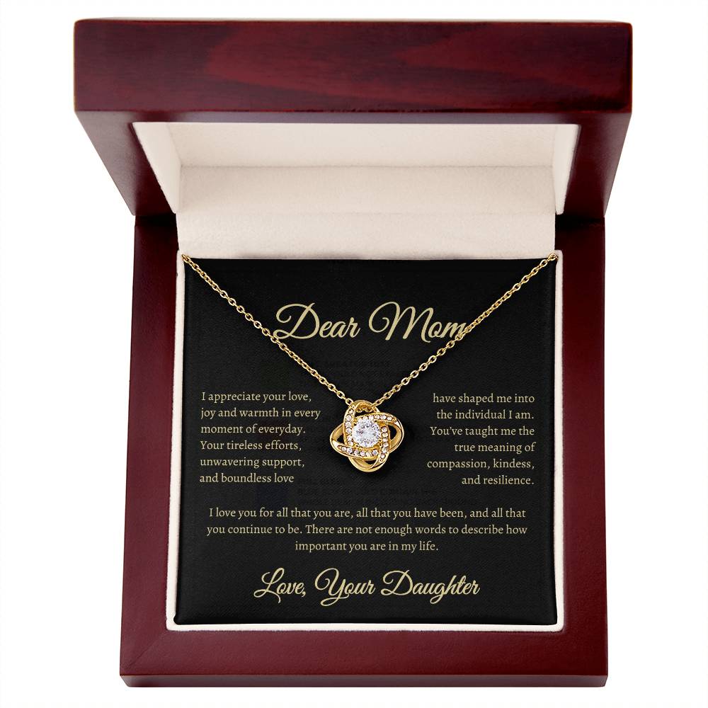 Dear Mom- Love Knot Necklace