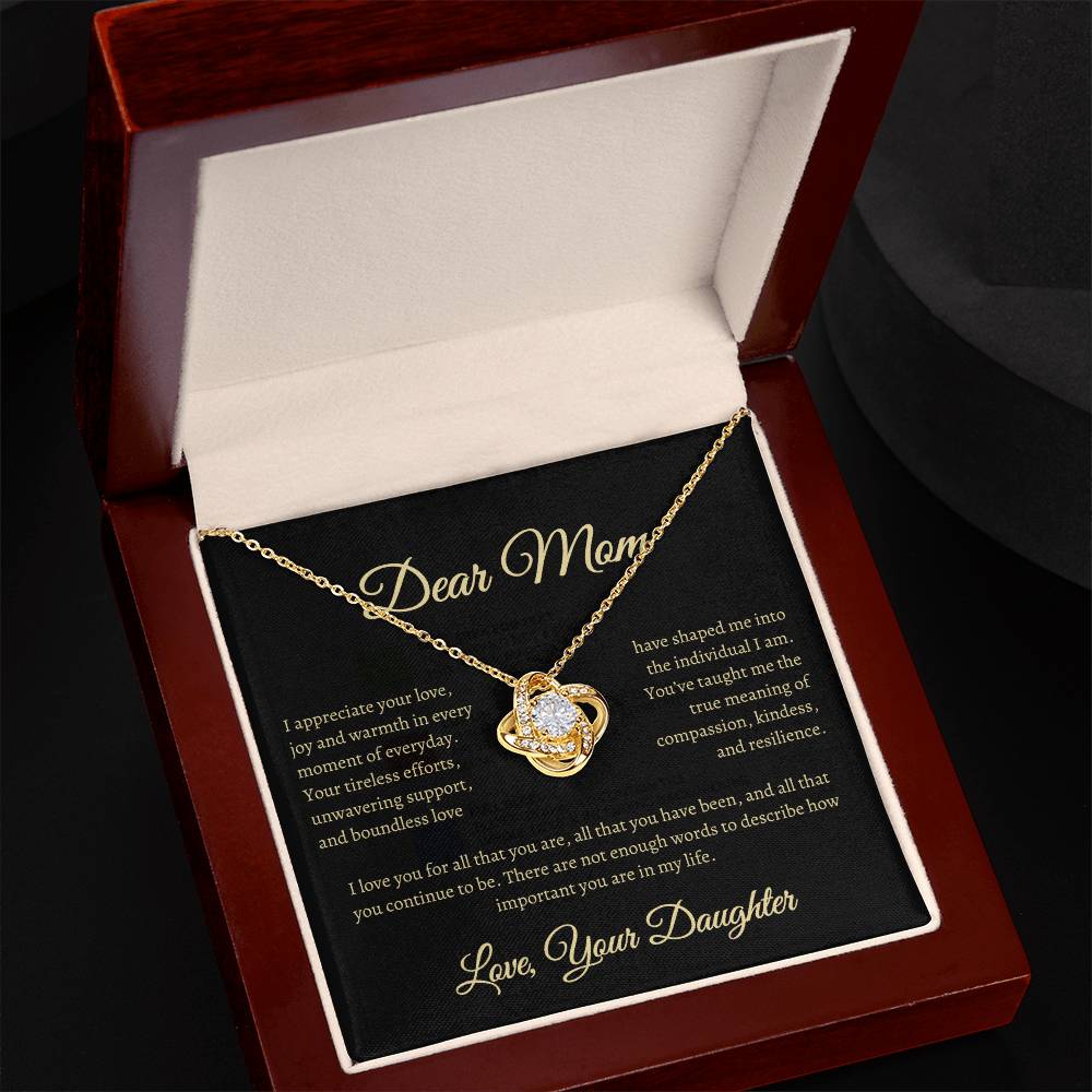 Dear Mom- Love Knot Necklace