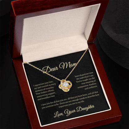 Dear Mom- Love Knot Necklace