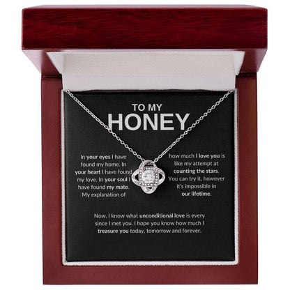 To My Honey- Love Knot Necklace