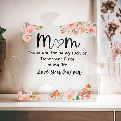 Mom Puzzle Piece Acrylic Design